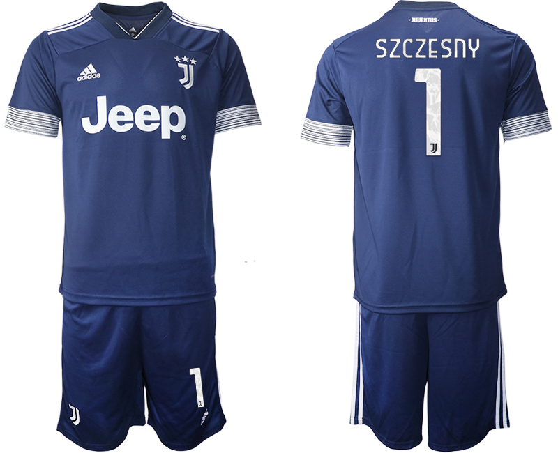 Men 2020-2021 club Juventus away #1 blue Soccer Jerseys